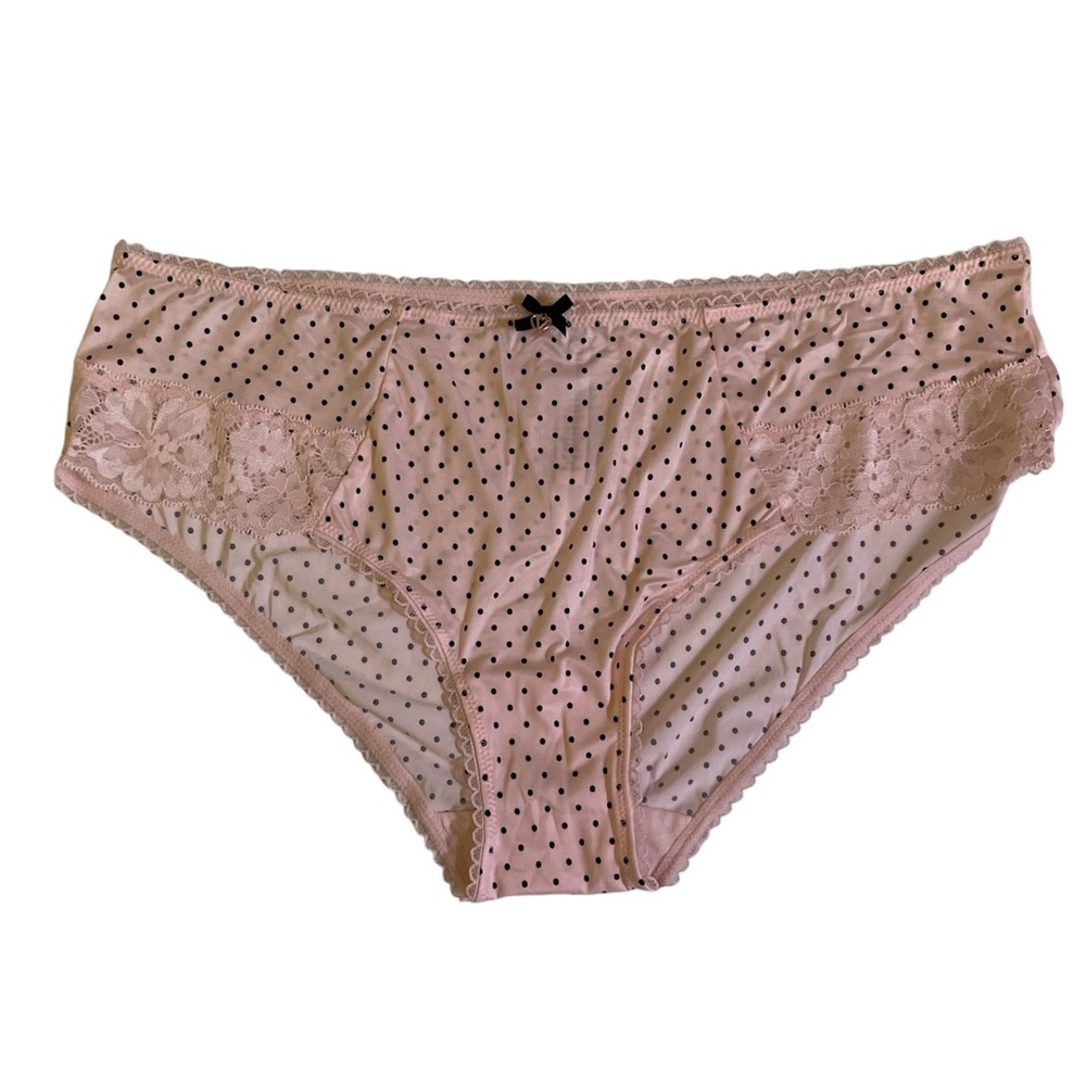 Victoria's Secret bikini panty pink with black dots XL